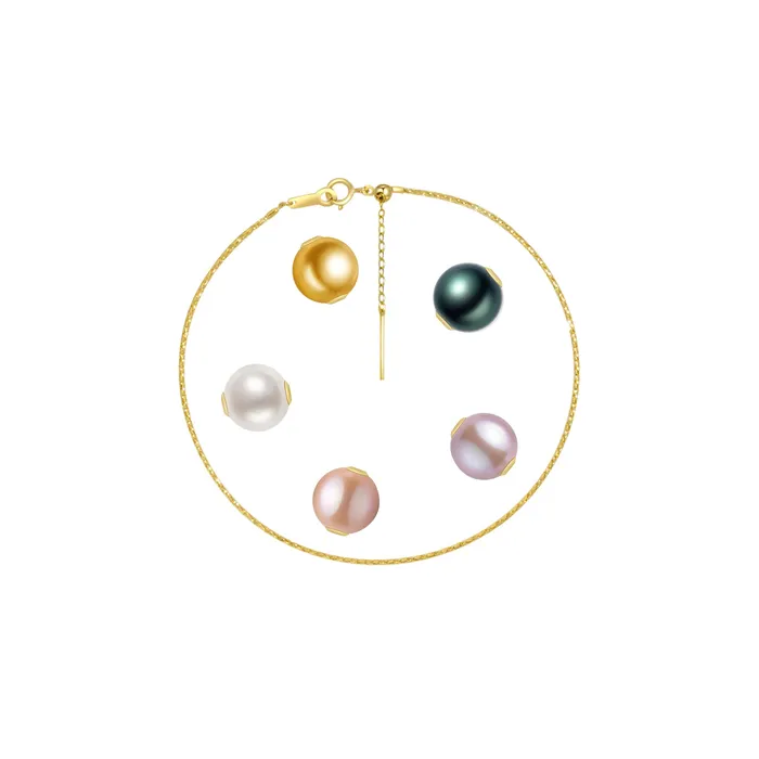18K Solid Gold Interchangeable Pearl Bracelet KB00004 Possibilities Pearly Lustre Bracelets 18K Solid Gold Interchangeable Pearl Bracelet KB00004 Possibilities Pearly Lustre Bracelets