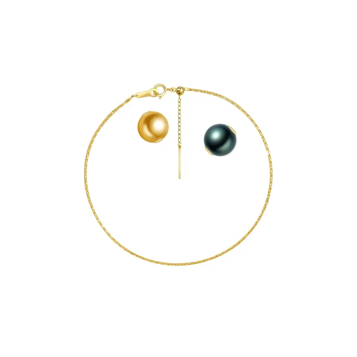 18K Solid Gold Interchangeable Pearl Bracelet KB00004 Possibilities Pearly Lustre Bracelets