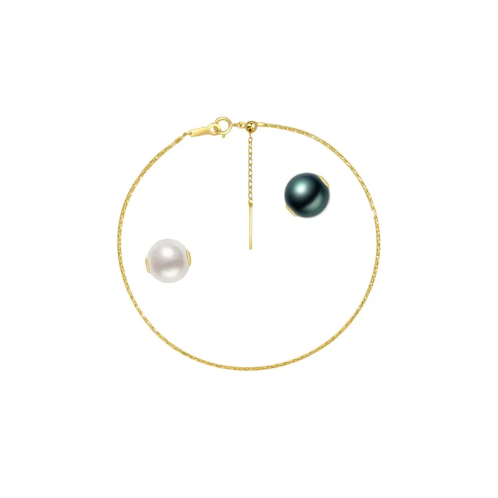 18K Solid Gold Interchangeable Pearl Bracelet KB00004 Possibilities Pearly Lustre Bracelets