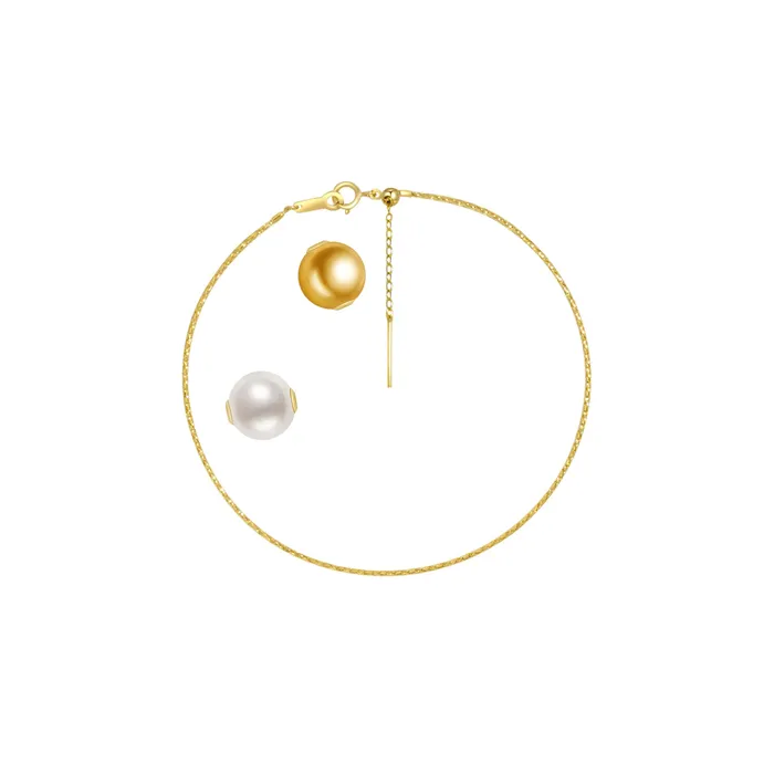 18K Solid Gold Interchangeable Pearl Bracelet KB00004 Possibilities Pearly Lustre Bracelets