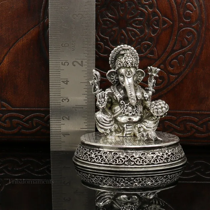 23 heights 925 Sterling silver handmade Hindu idols Laxmi Ganesha and Saraswati statue puja article figurine best Diwali puja art TRIBAL ORNAMENTS Rings