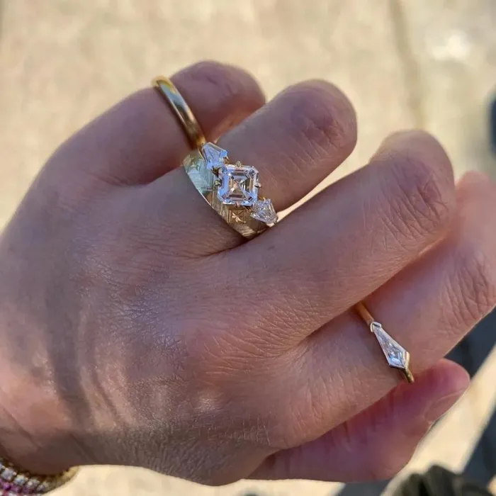 4mm Starburst Engraved Band Made By Gem Breakfast Rings