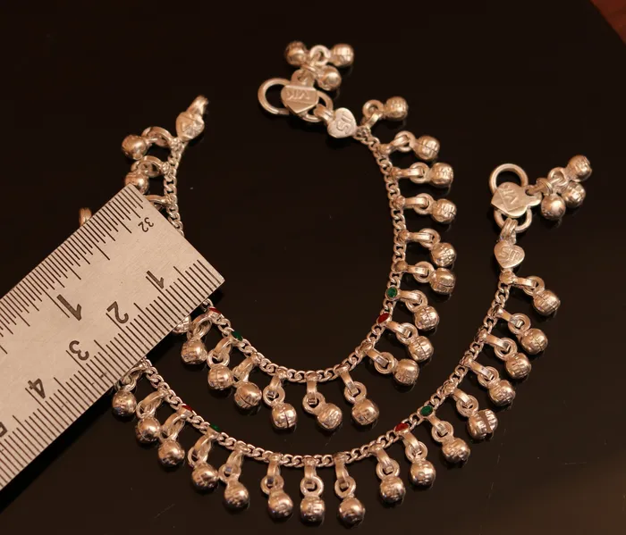 60 long Sterling silver handmade amazing silver ankle bracelet baby anklet noisy sound charm customized anklet personalized gifting ank150 TRIBAL ORNAMENTS Bracelets 60 long Sterling silver handmade amazing silver ankle bracelet baby anklet noisy sound charm customized anklet personalized gifting ank150 TRIBAL ORNAMENTS Bracelets