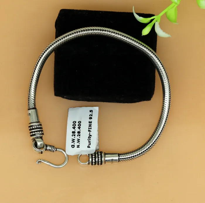 8 long 925 sterling silver handcrafted solid vintage design customized snake chain bracelet unisex personalized gift tribal jewelry nsbr26 TRIBAL ORNAMENTS Bracelets