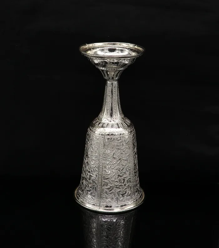925 fine silver handmade vessel watermilk wine Glass tumbler silver flask silver utensils or articles stay healthy from bacteria sv35 TRIBAL ORNAMENTS Rings