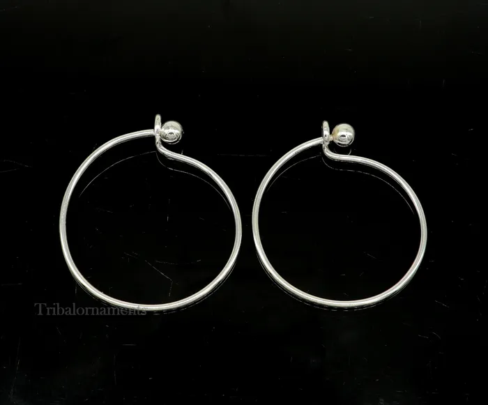 925 sterling customized plain design ball work stylish designer bangle bracelet pure silver gifting jewelry brides made bangles nba173 TRIBAL ORNAMENTS Bracelets