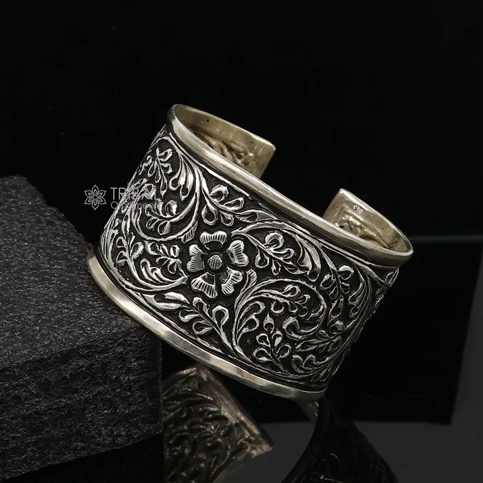 925 sterling silver adjustable tribal cuff bracelet excellent wedding cuff bangle bracelet Tribal ethnic boho Navratri jewelry cuff189 TRIBAL ORNAMENTS Bracelets