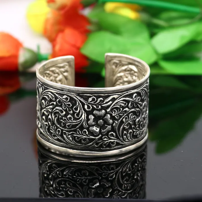 925 sterling silver adjustable tribal cuff bracelet excellent wedding cuff bangle bracelet Tribal ethnic boho Navratri jewelry cuff189 TRIBAL ORNAMENTS Bracelets
