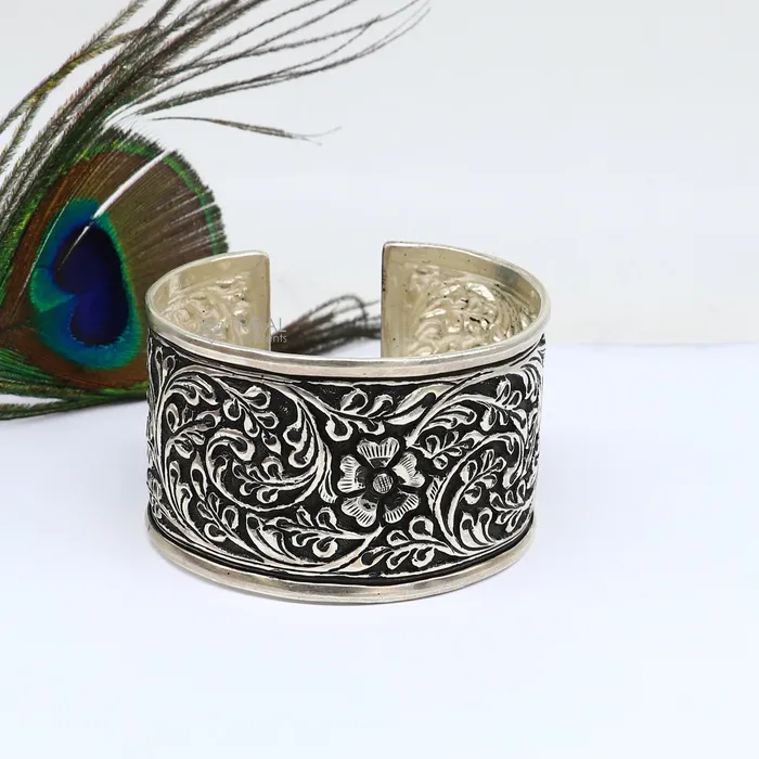 925 sterling silver adjustable tribal cuff bracelet excellent wedding cuff bangle bracelet Tribal ethnic boho Navratri jewelry cuff189 TRIBAL ORNAMENTS Bracelets