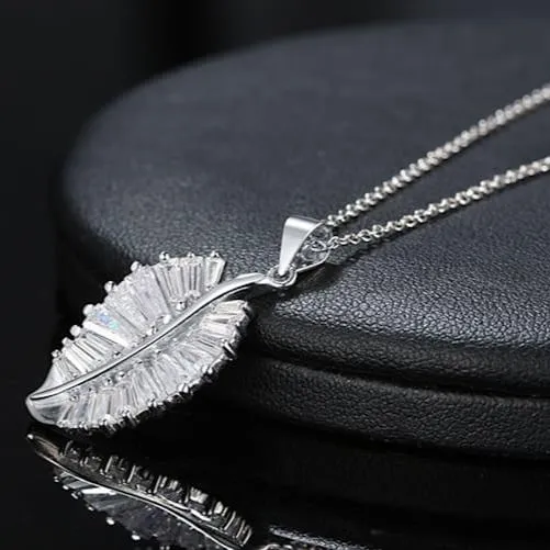 925 Sterling Silver Crystal Necklace Jewelvers Necklaces