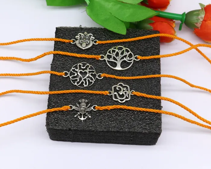 925 sterling silver handmade AumtreeloveNazar battu tri force logo Rakhi Bracelet Exclusive sibling Bracelet Rakshabandhan gift rk303 TRIBAL ORNAMENTS Bracelets 925 sterling silver handmade AumtreeloveNazar battu tri force logo Rakhi Bracelet Exclusive sibling Bracelet Rakshabandhan gift rk303 TRIBAL ORNAMENTS Bracelets