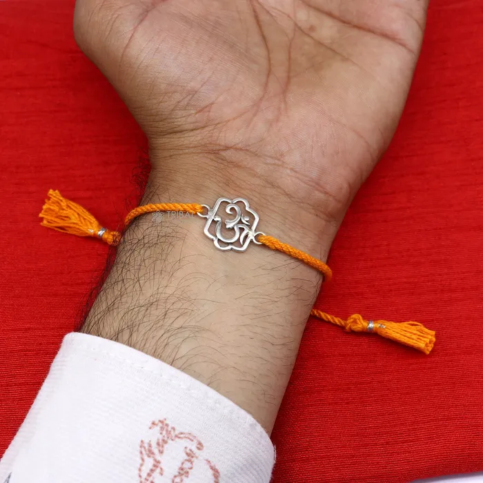 925 sterling silver handmade AumtreeloveNazar battu tri force logo Rakhi Bracelet Exclusive sibling Bracelet Rakshabandhan gift rk303 TRIBAL ORNAMENTS Bracelets 925 sterling silver handmade AumtreeloveNazar battu tri force logo Rakhi Bracelet Exclusive sibling Bracelet Rakshabandhan gift rk303 TRIBAL ORNAMENTS Bracelets