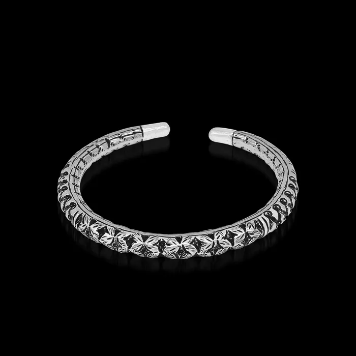 925 Sterling silver handmade chitai bangle bracelet kada tribal ethnic jewelry nsk830 TRIBAL ORNAMENTS Bracelets