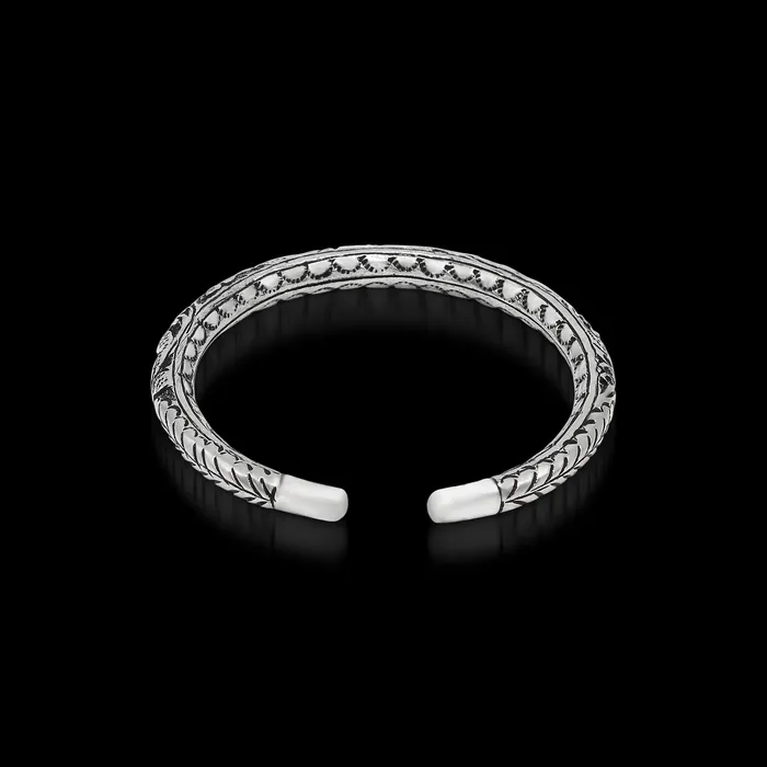 925 Sterling silver handmade chitai bangle bracelet kada tribal ethnic jewelry nsk830 TRIBAL ORNAMENTS Bracelets