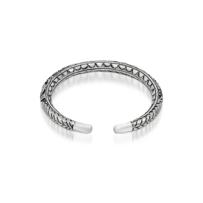 925 Sterling silver handmade chitai bangle bracelet kada tribal ethnic jewelry nsk830 TRIBAL ORNAMENTS Bracelets