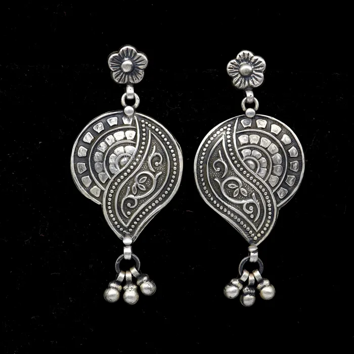 925 Sterling silver handmade customized vintage Floral Drop dangle earring Amazing stylish earring fabulous gifting jewelry s1314 TRIBAL ORNAMENTS Earrings