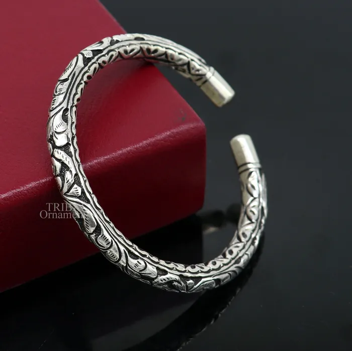 925 Sterling silver handmade fabulous chitai work customized design bangle bracelet kada unisex personalized ethnic tribal jewelry nssk762 TRIBAL ORNAMENTS Bracelets 925 Sterling silver handmade fabulous chitai work customized design bangle bracelet kada unisex personalized ethnic tribal jewelry nssk762 TRIBAL ORNAMENTS Bracelets