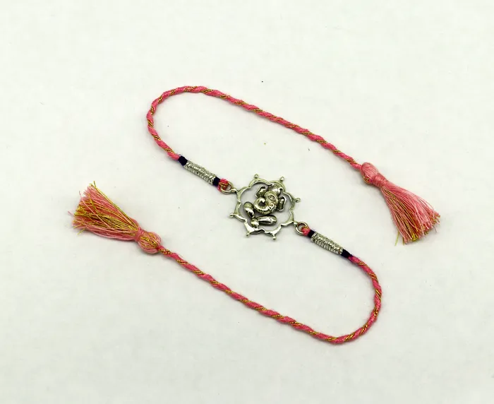 925 sterling silver handmade Ganesha design Rakhi Bracelet amazing stylish gift for Rakshabandhan rk58 TRIBAL ORNAMENTS Bracelets
