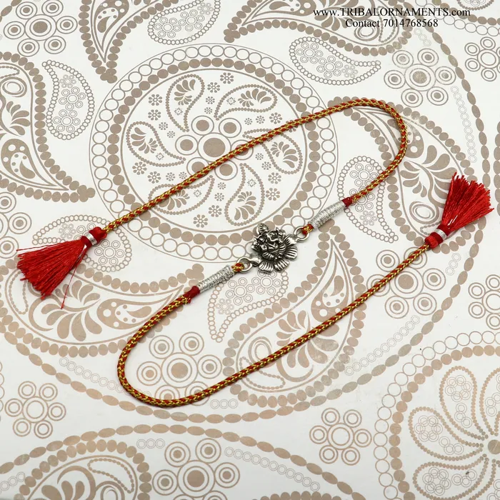 925 sterling silver handmade Ganesha design Rakhi Bracelet amazing stylish gift for Rakshabandhan rk93 TRIBAL ORNAMENTS Bracelets
