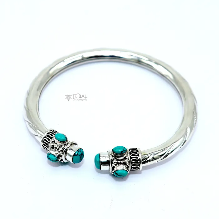 925 sterling silver handmade gorgeous turquoise stone antique design bangle bracelet kada fabulous wrist jewelry tribal jewelry nsk813 TRIBAL ORNAMENTS Bracelets 925 sterling silver handmade gorgeous turquoise stone antique design bangle bracelet kada fabulous wrist jewelry tribal jewelry nsk813 TRIBAL ORNAMENTS Bracelets