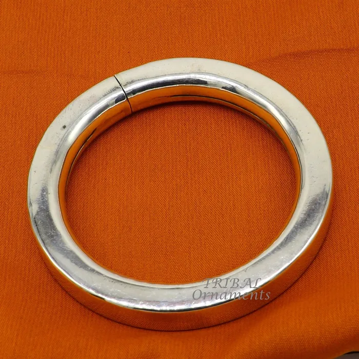 925 sterling silver handmade plain shine bright bangle bracelet kada excellent personalized gifting custom made unisex jewelry nsk573 TRIBAL ORNAMENTS Bracelets