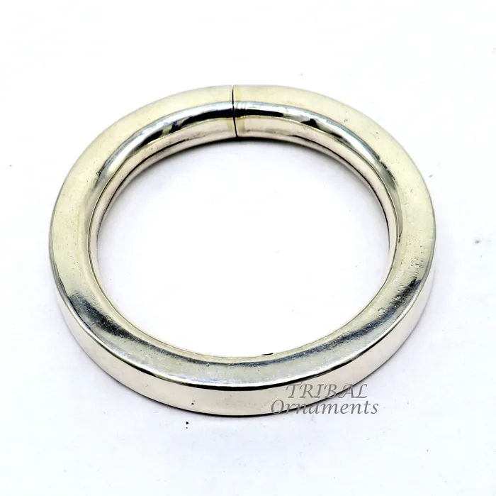 925 sterling silver handmade plain shine bright bangle bracelet kada excellent personalized gifting custom made unisex jewelry nsk573 TRIBAL ORNAMENTS Bracelets