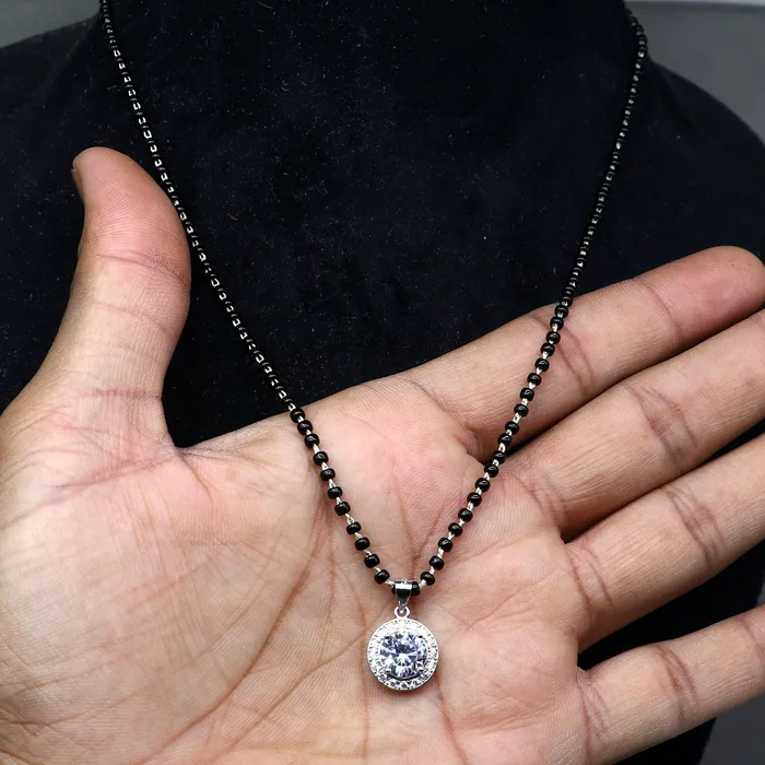 925 sterling silver Round diamond Mangalsutra pendant best womens girls gifting jewelry ms79 TRIBAL ORNAMENTS Necklaces 925 sterling silver Round diamond Mangalsutra pendant best womens girls gifting jewelry ms79 TRIBAL ORNAMENTS Necklaces