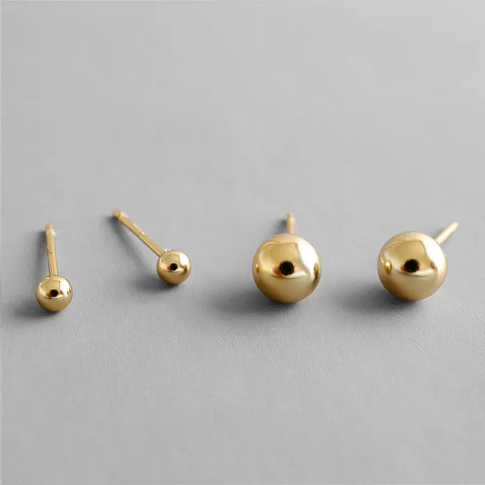 925 sterling silver with 18K GoldFilled Tiny Ball Stud Earrings Jewelvers Earrings 925 sterling silver with 18K GoldFilled Tiny Ball Stud Earrings Jewelvers Earrings