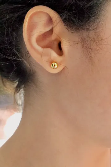 925 sterling silver with 18K GoldFilled Tiny Ball Stud Earrings Jewelvers Earrings 925 sterling silver with 18K GoldFilled Tiny Ball Stud Earrings Jewelvers Earrings