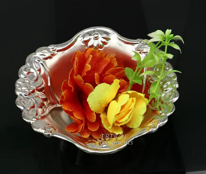 999 fine silver customized design Prasadam bowl puja utensils worshipping article silver Idols serving bowl temple article su859 TRIBAL ORNAMENTS Rings 999 fine silver customized design Prasadam bowl puja utensils worshipping article silver Idols serving bowl temple article su859 TRIBAL ORNAMENTS Rings