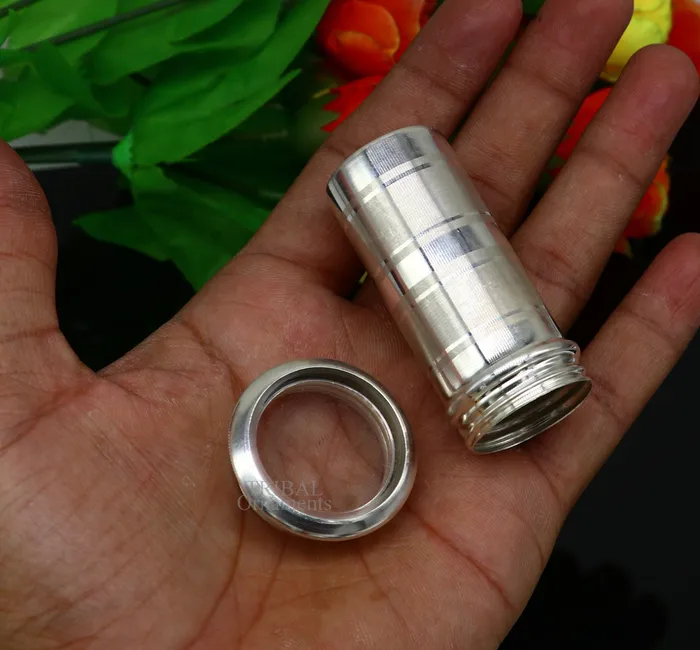 999 fine solid silver handmade small pill box Tobacco box storage box silver utensils silver box personal box mens accessories su729 TRIBAL ORNAMENTS Rings