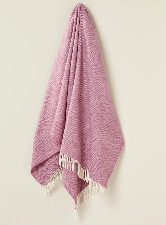 A Moon Son LTD Earrings Herringbone Wool Blanket Pink