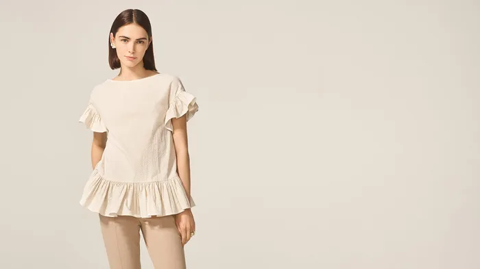 ADEAM Earrings Beige Hampton Top ADEAM Earrings Beige Hampton Top