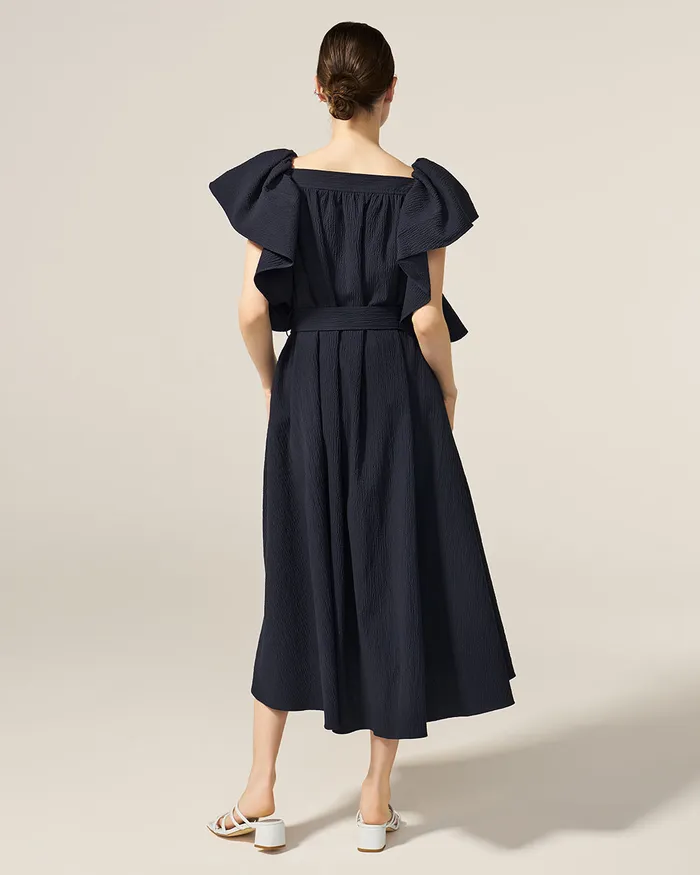 ADEAM Earrings Navy Vacation Dress ADEAM Earrings Navy Vacation Dress