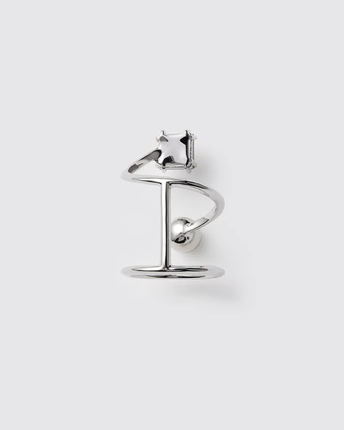 ADEAM Rings Silver Twinkle Pinky Ring ADEAM Rings Silver Twinkle Pinky Ring
