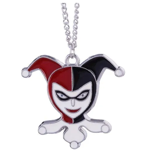 alice AZ249 Silver Baked Enamel Joker Clown Necklace with FREE Earrings Necklaces alice AZ249 Silver Baked Enamel Joker Clown Necklace with FREE Earrings Necklaces