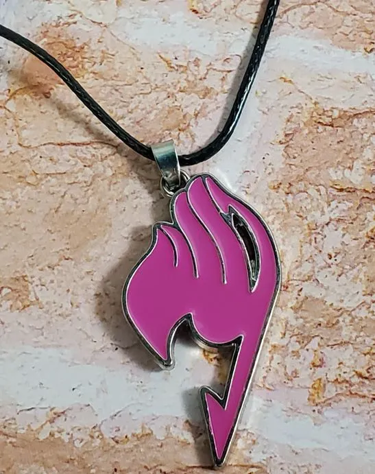 alice Necklaces AZ105 Hot Pink Anime Phoenix on Leather Cord Necklace with FREE EARRINGS alice Necklaces AZ105 Hot Pink Anime Phoenix on Leather Cord Necklace with FREE EARRINGS
