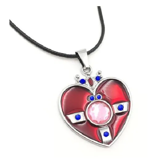 alice Necklaces AZ617 Silver Red Heart on Leather Cord Necklace with FREE EARRINGS alice Necklaces AZ617 Silver Red Heart on Leather Cord Necklace with FREE EARRINGS