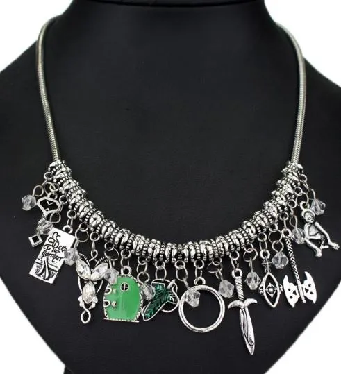 alice Necklaces AZ892 Silver 21 Charm Snake Chain Necklace with Free Earrings SUPER VALUE alice Necklaces AZ892 Silver 21 Charm Snake Chain Necklace with Free Earrings SUPER VALUE