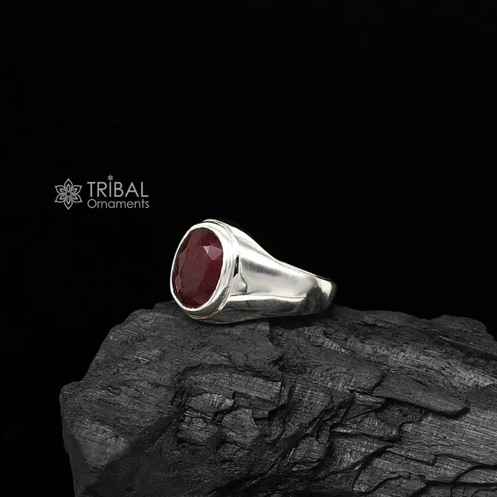 Authentic real 6 carat ruby manak stone 925 sterling silver handmade ring band for both mens and girls best Astro ring sr378 TRIBAL ORNAMENTS Rings Authentic real 6 carat ruby manak stone 925 sterling silver handmade ring band for both mens and girls best Astro ring sr378 TRIBAL ORNAMENTS Rings