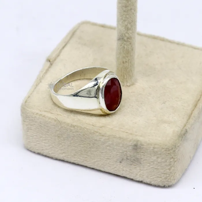 Authentic real 6 carat ruby manak stone 925 sterling silver handmade ring band for both mens and girls best Astro ring sr378 TRIBAL ORNAMENTS Rings Authentic real 6 carat ruby manak stone 925 sterling silver handmade ring band for both mens and girls best Astro ring sr378 TRIBAL ORNAMENTS Rings
