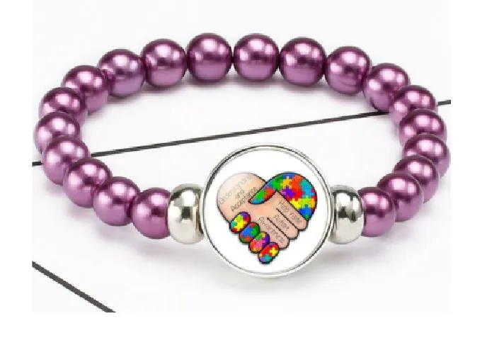 B1009 Purple Autism Awareness Bracelet POLLY Bracelets