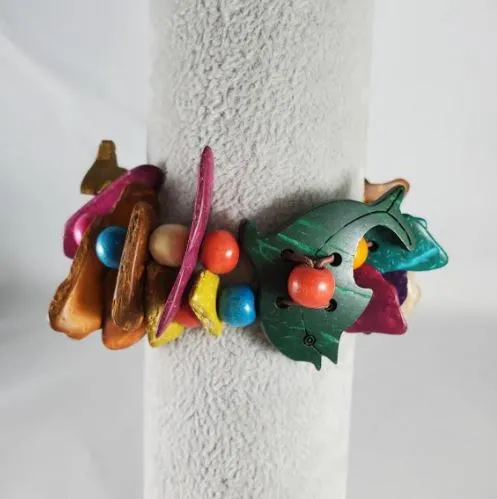 B254 Dolphin Colorful Multi Strand Bead Bracelet Polly Bracelets