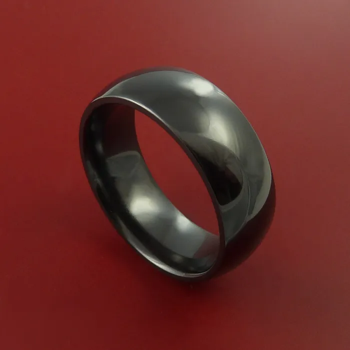 Black Ceramic Ring Custom Made Band Lashbrook Rings