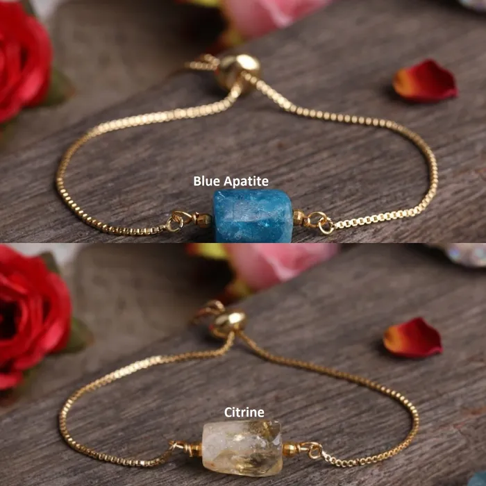 Bracelets 18K GoldFilled Cylinder Charm Gemstone Bracelet Healing Crystal Bracelet Jewelvers Bracelets 18K GoldFilled Cylinder Charm Gemstone Bracelet Healing Crystal Bracelet Jewelvers