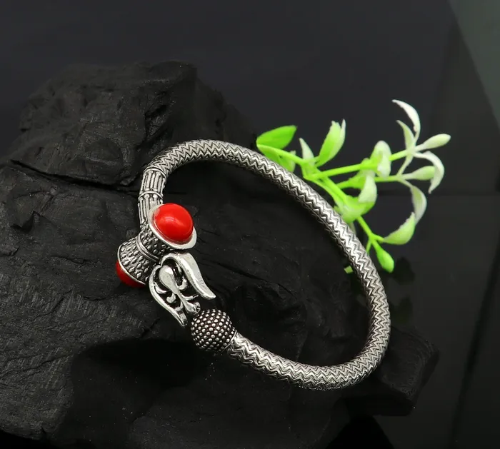 Bracelets 925 sterling silver idol shiva trident or trishul bange super customized gift Babubali bangle kada bracelet unisex designer jewelry nssk302 TRIBAL ORNAMENTS Bracelets 925 sterling silver idol shiva trident or trishul bange super customized gift Babubali bangle kada bracelet unisex designer jewelry nssk302 TRIBAL ORNAMENTS