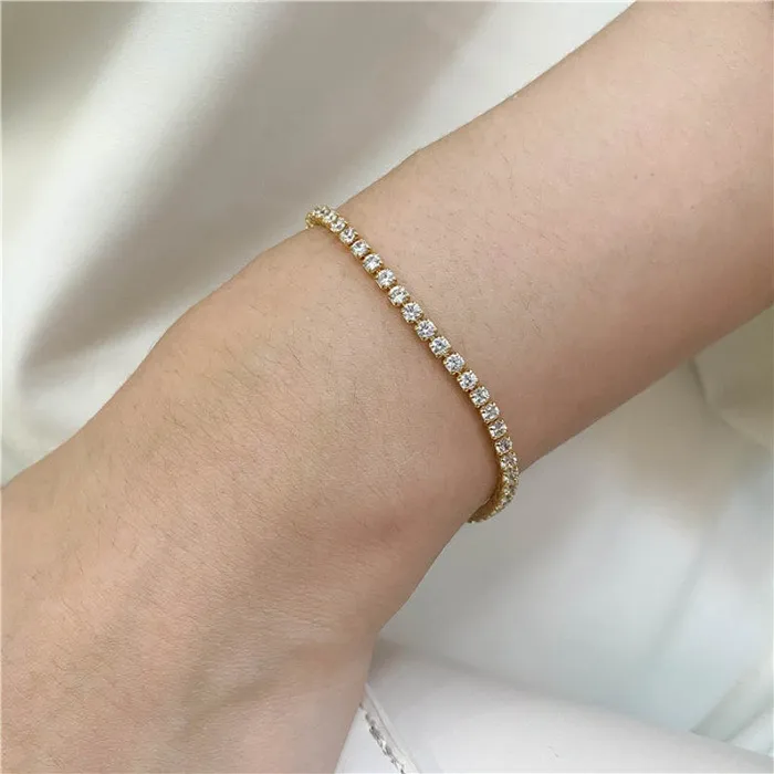 Bracelets Jewelvers 18K GoldFilled Diamond Tennis bracelet Bracelets Jewelvers 18K GoldFilled Diamond Tennis bracelet