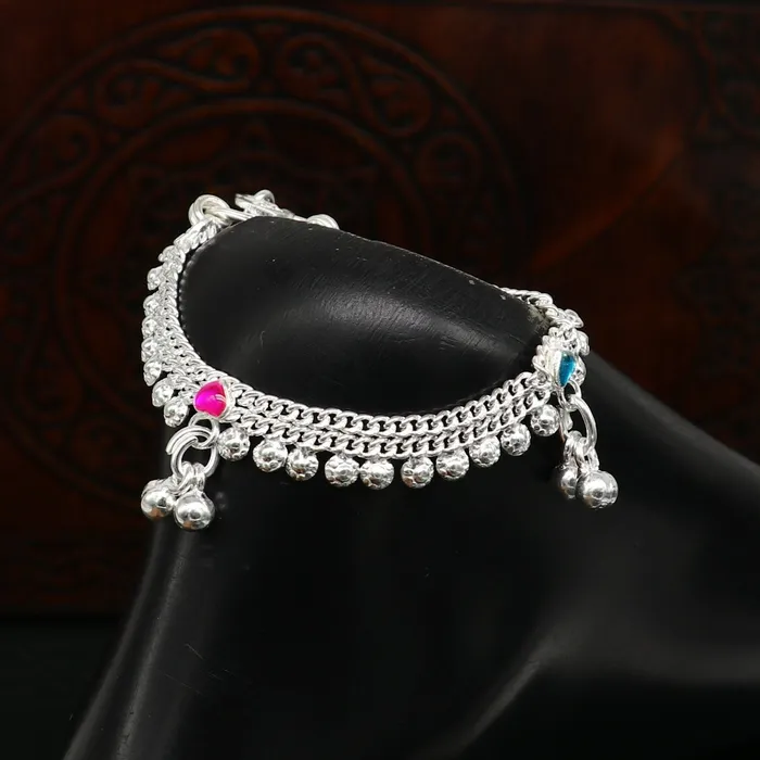Bracelets TRIBAL ORNAMENTS 6 long Sterling silver customized baby anklets gorgeous gift for new born baby anklets kids jewelry trendy stylish ankle bracelet ank365