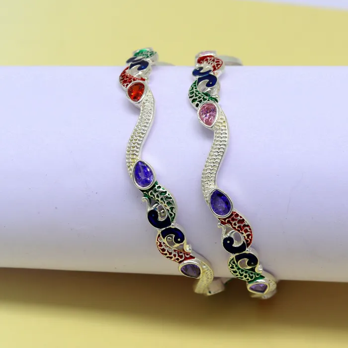 Bracelets TRIBAL ORNAMENTS 925 sterling silver handmade Customized bangle gorgeous multicolor stone stone stylish bangle excellent bridesmaid tribal jewelry nba78 Bracelets TRIBAL ORNAMENTS 925 sterling silver handmade Customized bangle gorgeous multicolor stone stone stylish bangle excellent bridesmaid tribal jewelry nba78