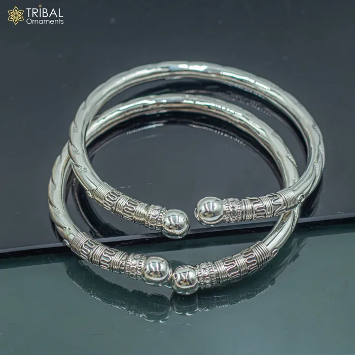 Bracelets TRIBAL ORNAMENTS 925 sterling silver handmade vintage design gorgeous customized foot bracelet anklet kada hanging drops belly dance ethnic jewelry nsfk128